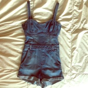 Topshop Denim Romper